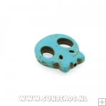 Turquoise kraal skull 22mm (turquoise)