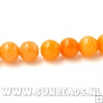 Halfedelsteen rond 4mm (oranje)