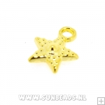 Metalen bedel ster (goud)
