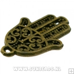 Metalen hanger fatima handje (oudgoud)