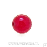 Halfedelsteen rond 8mm facet (ruby)