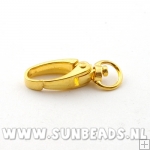 Musketonhaak 35x10mm goud