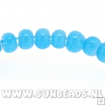 Glaskraal rond 4mm (turquoise)