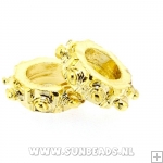 Metalen spacer met groot gat (goud)