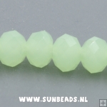 Facet kraal donut 6x4mm (lichtgroen)