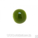 Glaskraal rond 6mm (legergroen)