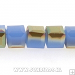 Facetkraal vierkant 6mm (blauw AB)