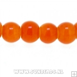 Glaskraal rond 4mm (oranje)