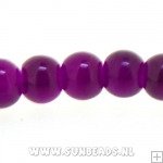 Glaskraal rond 4mm (aubergine)