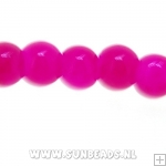 Glaskraal rond 4mm (fuchsia)