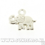 Metalen bedel olifant