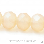 Facet kraal donut 8x6mm (mat peach)