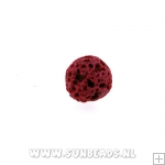 Lava kraal rond 6mm (rood/bruin)