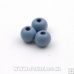 Houten kraal rond 8mm (grijsblauw)