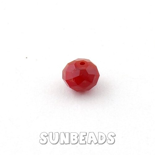 Facet kraal donut 10x6mm (rood frost) - Klik op de afbeelding om het venster te sluiten