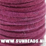 Suede veter 2meter (cerise)