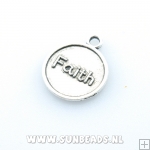 Metalen tussenstuk Faith 28mm (zilver)