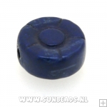 Turquoise kraal bloem 12mm (donkerblauw)