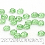 Facet kraal donut 6x4mm (lichtgroen)