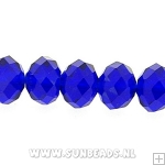 Facet kraal donut 8x6mm (donkerblauw)