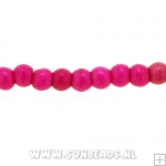 Turquoise kraal rond 4mm (roze)