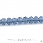 Facetkraal donut 3x2mm (donkerblauw)