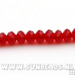 Facet kraal donut 8x6mm (rood)