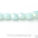 Facetkraal tonnetje 6mm (mint)