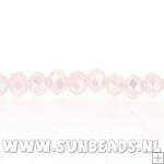 Facetkraal donut 3x2mm (lichtroze AB)