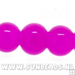 Glaskraal rond 6mm (fuchsia)