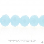 Facet kraal donut 6x4mm (lichtblauw)