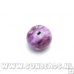 Halfedelsteen donut (roze)