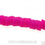 Fimo schijfje 6mm (fuchsia)