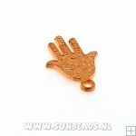 Metalen hanger fatima handje (rosegoud)