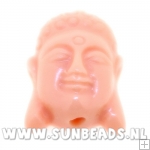 Resin kraal buddha 28mm (zachtroze)