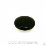 Halfedelsteen rond plat 15mm (blue goldstone)