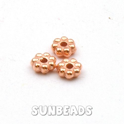 Metallook spacer bloem 5mm (rosegoud) - Klik op de afbeelding om het venster te sluiten