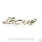 Metalen tussenstuk love (antique zilver)