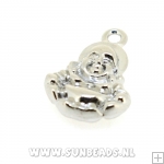 Metalen bedel buddha (zilver)