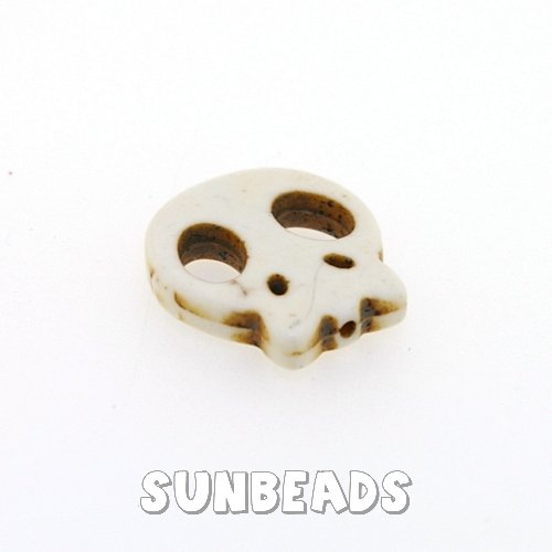 Turquoise kraal skull 20mm (beige) - Klik op de afbeelding om het venster te sluiten