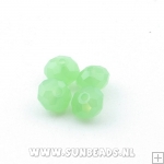 Facet kraal donut 10x6mm (lichtgroen frost)