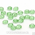 Facet kraal donut 6x4mm (lichtgroen)