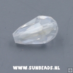 Facetkraal druppel 16x10mm (crystal)