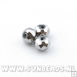 Facet kraal donut 10x6mm (zilver)