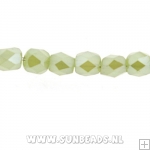 Facetkraal tonnetje 3mm (legergroen)