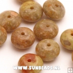 Halfedelsteen donut 8x5mm (unakite)