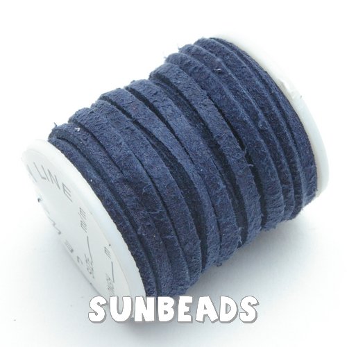 Suede veter 2meter (donkerblauw) - Klik op de afbeelding om het venster te sluiten