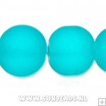 Glaskraal rond 8mm (frost petrol)