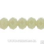 Facet kraal donut 6x4mm (olijfgroen)