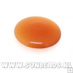 Plaksteen ovaal catseye 18x12mm (oranje)